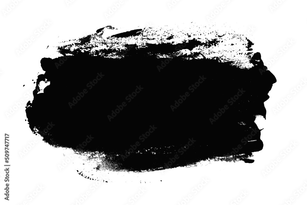 black stroke of paint isolated on white background black stroke of paint isolated on white background