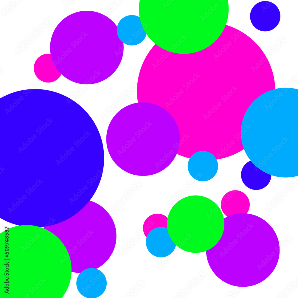 Multicolored circles on a white background. hand-painted. planets Multicolored circles on a white background. hand-painted. planets