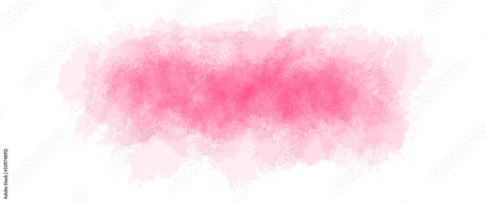 Abstract art is a delicate pink bright spot with a liquid texture. on a white background