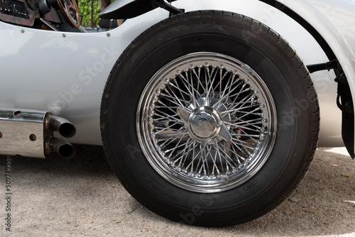 close up of antique car wheel © Philipimage
