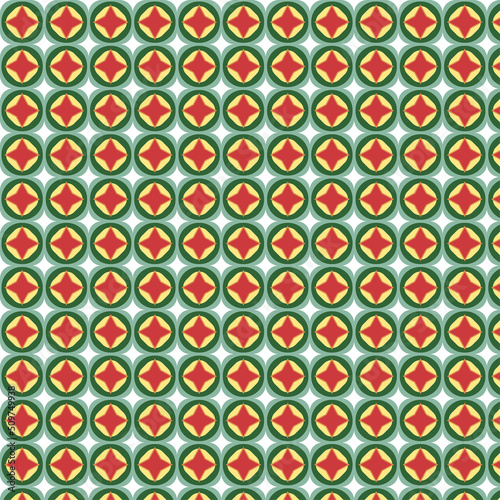 Retro Seamless Pattern Background. square, star and circle shape design for print,fabric,tile