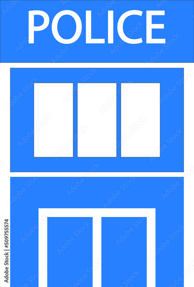 Police station icon, police icon vector Police station icon, police icon vector