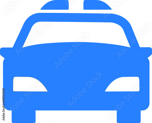 Police car icon, security car icon vector