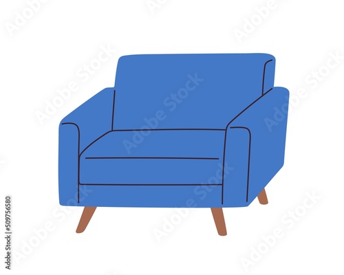 Armchair design in mid-century retro style. Cozy lounge arm chair for living ...