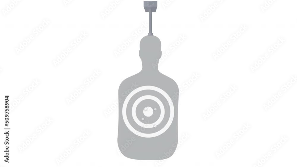 Target shooting. Animation of the gun range, the alpha channel is turned on. Cartoon Target shooting. Animation of the gun range, the alpha channel is turned on. Cartoon