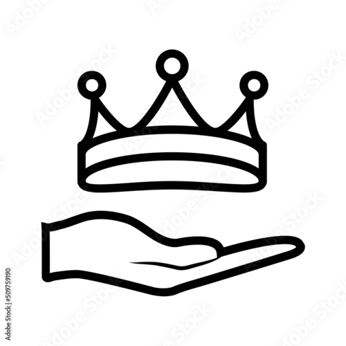 Black line icon for Special benefit icon