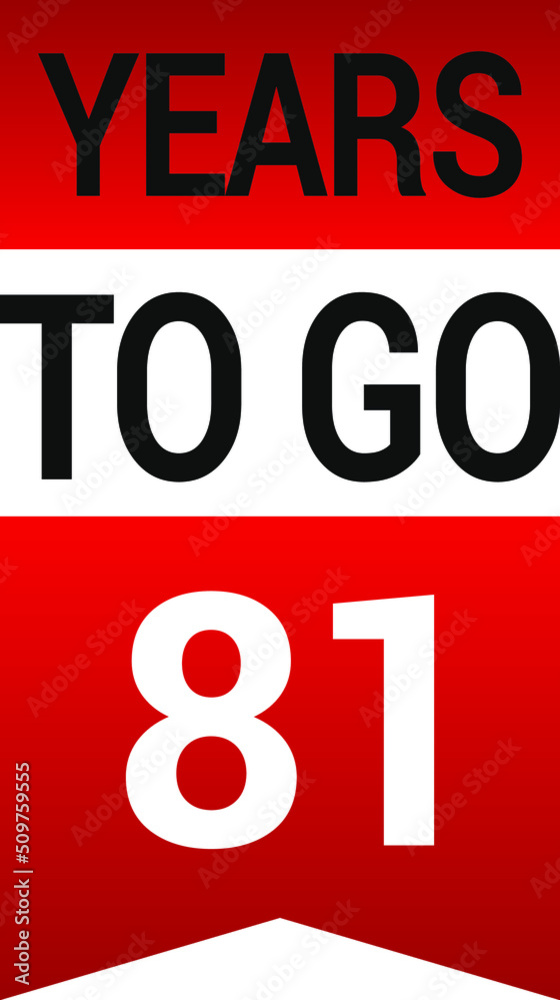 Years to go on white background. Vector illustration. Years to go on white background. Vector illustration.