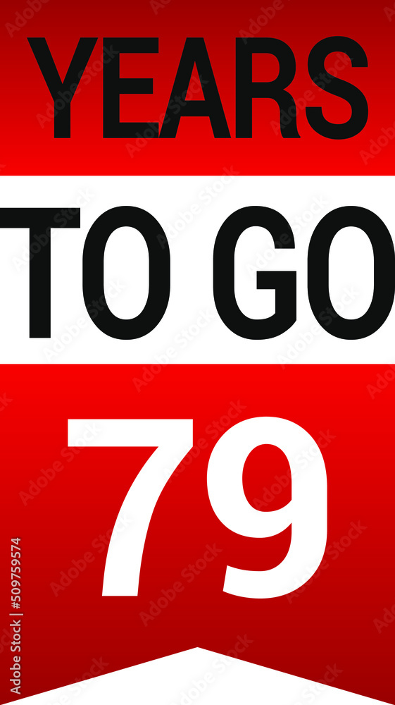 Years to go on white background. Vector illustration. Years to go on white background. Vector illustration.