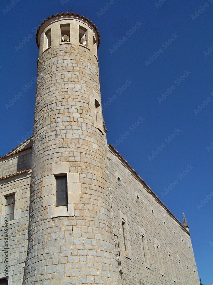 Modern stone church in Magacela, Extremadura - Spain 