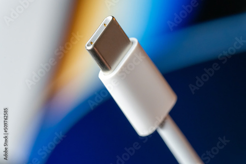 USB-C cable lead Close Up Shot photo
