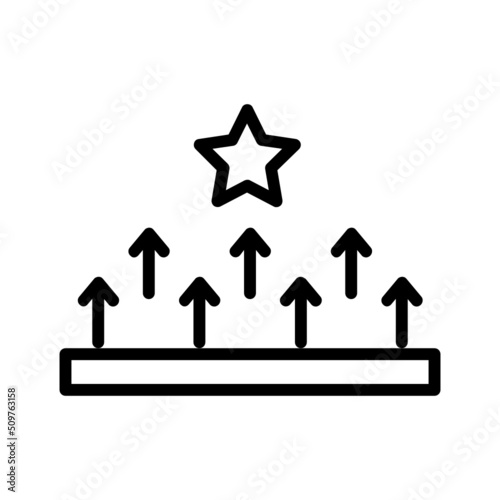 Black line icon for upgrade