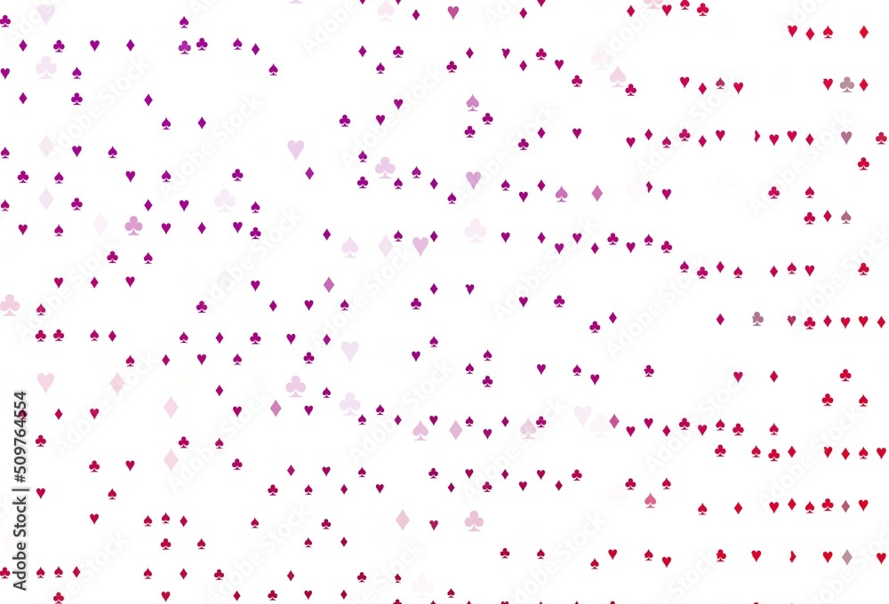 Light Purple, Pink vector pattern with symbol of cards. Light Purple, Pink vector pattern with symbol of cards.