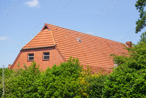 Wallpaper Mural Einfamilienhaus, Wohngebäude, Rehden, Niedersachsen, Deutschland Torontodigital.ca