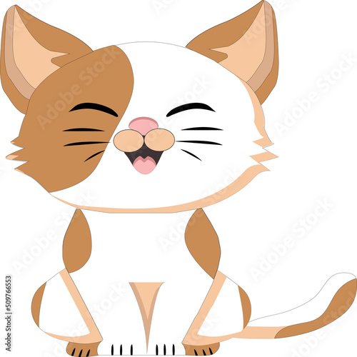 red cat with cute smile