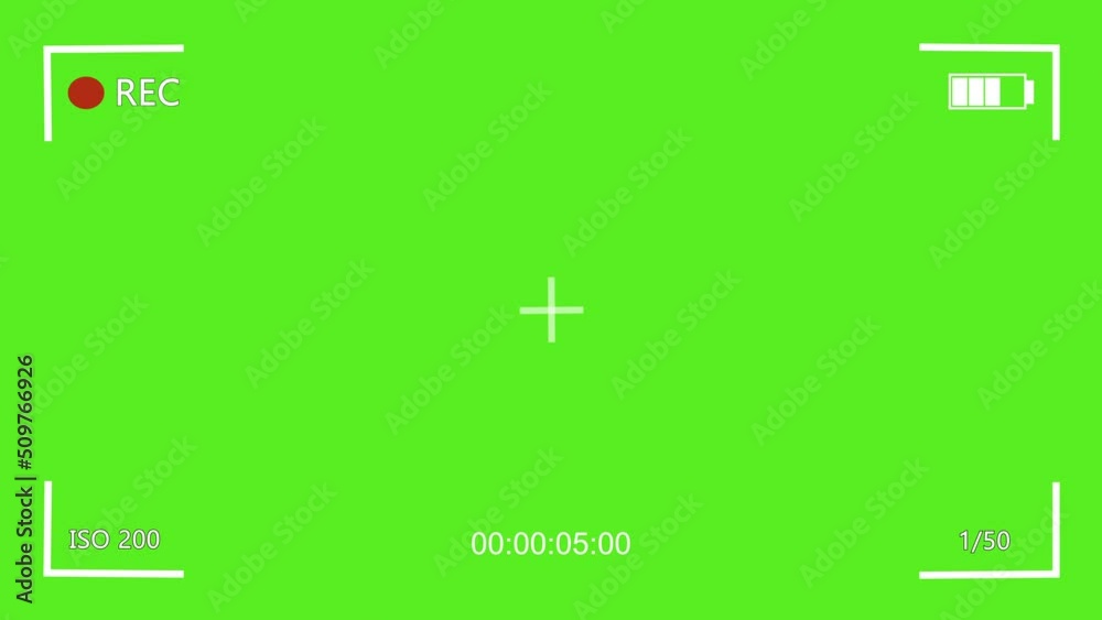 Illustrated frame of the video camera screen in 4k resolution Stock ...