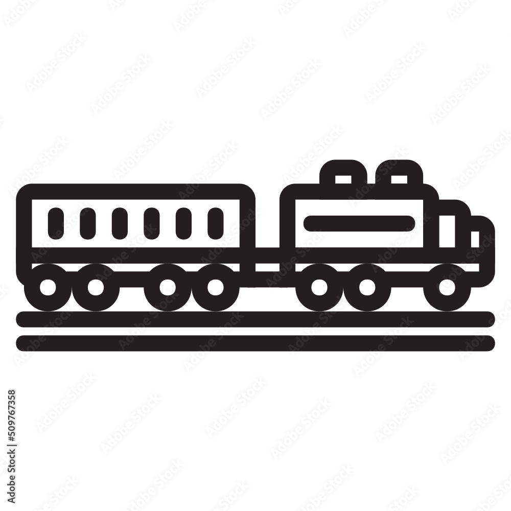 Train , Transport Logistics outline icon. Train , Transport Logistics outline icon.