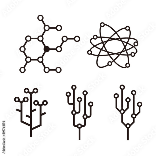 Molecules illustration set - Vector