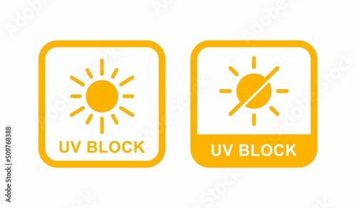 UV block logo badge template. 