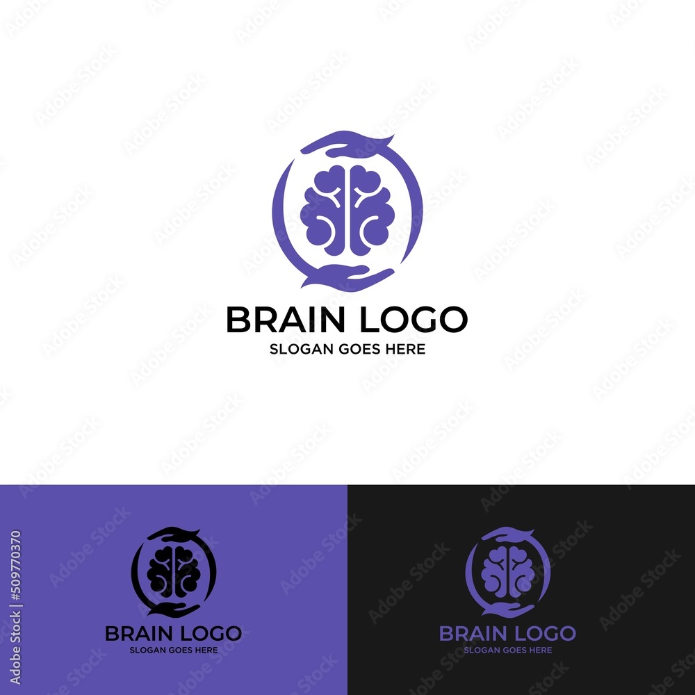 Dot Line Brain Logo Template Dot Line Brain Logo Template