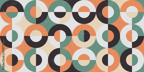 Seamless geometric bauhaus design vector