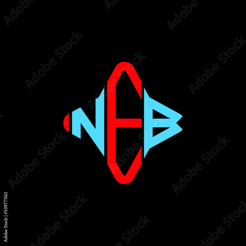 NEB letter logo creative design with vector graphic