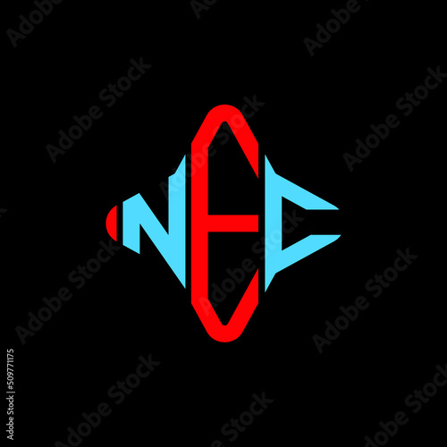 NEC letter logo creative design with vector graphic