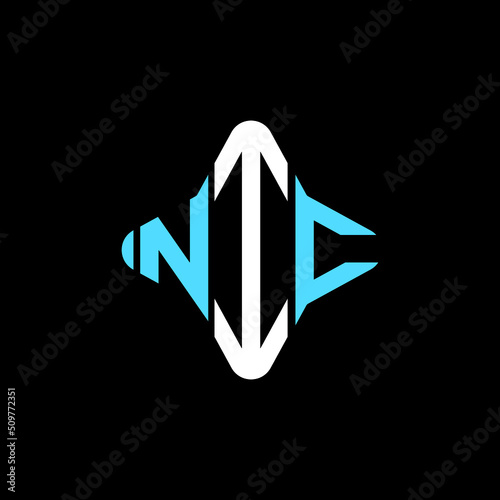 NIC letter logo creative design with vector graphic