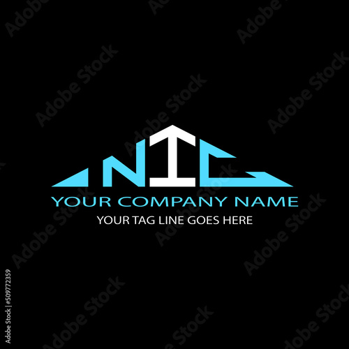 NIC letter logo creative design with vector graphic