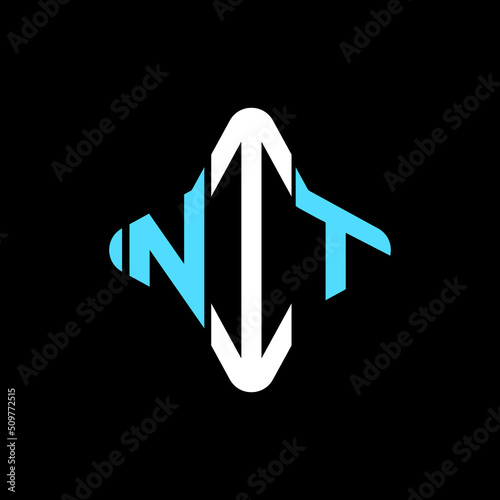 NIT letter logo creative design with vector graphic