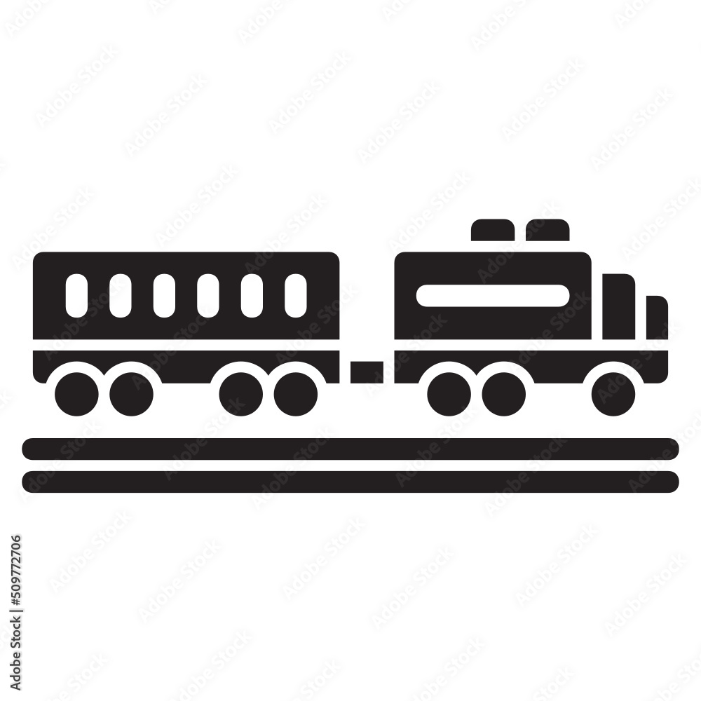 Train , Transport Logistics solid icon. Train , Transport Logistics solid icon.