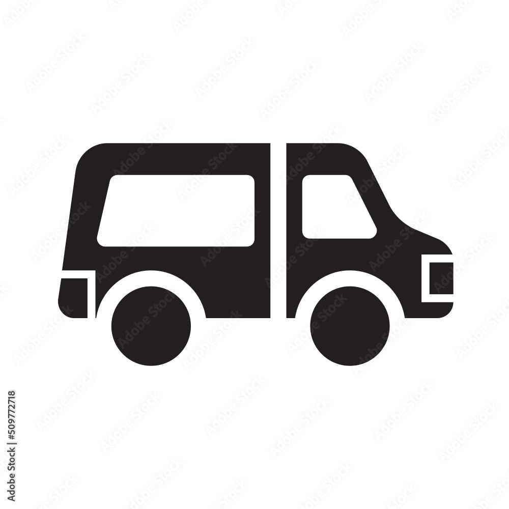 Van , Transport Logistics solid icon.