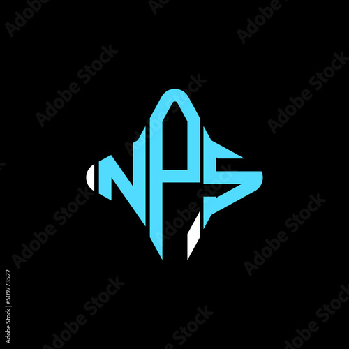 NPS letter logo creative design with vector graphic