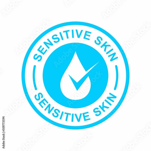 Sensitive skin logo badge design. Good for product label