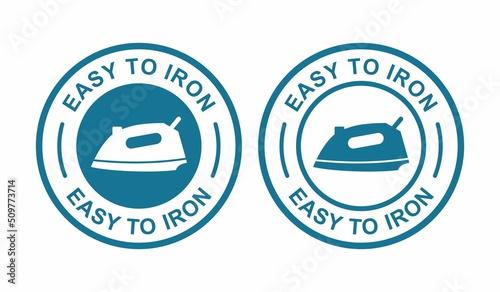Easy iron badge design vector logo. Suitable for product label