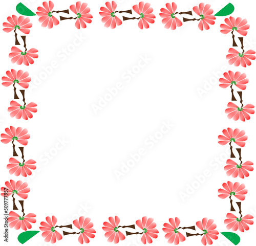 frame with flowers.