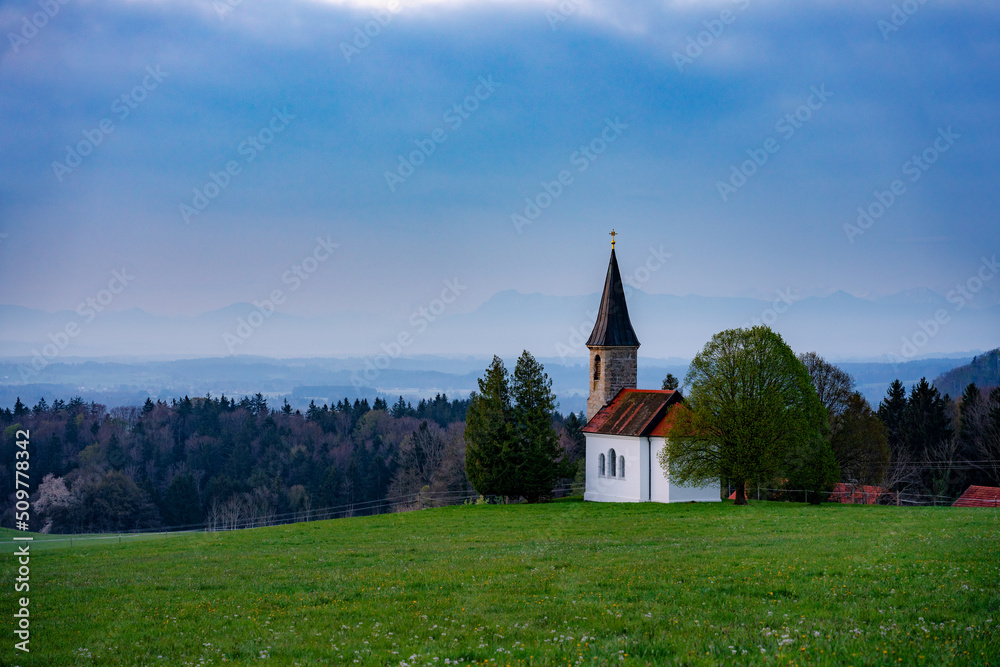 Kapelle, Berg, Berge, Alpen, Kirche, Hügel, Landschaft, Alpenblick, Berglandschaft