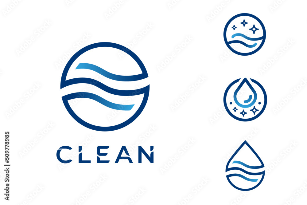 Vector logo for cleaning company, water branding. Vector logo for cleaning company, water branding.
