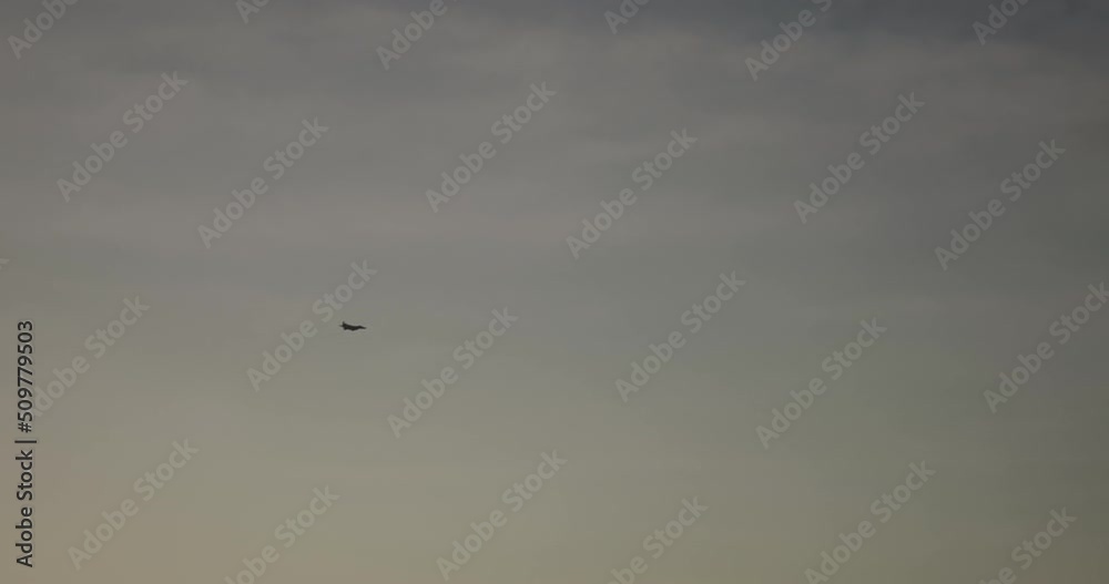 Generic western fighter jet flying in the sky during military conflict. War in Urkaine, Russain agression. 3d rendering Generic western fighter jet flying in the sky during military conflict. War in Urkaine, Russain agression. 3d rendering