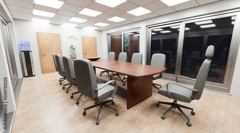 Realistic 3D Render of Conference Room Realistic 3D Render of Conference Room
