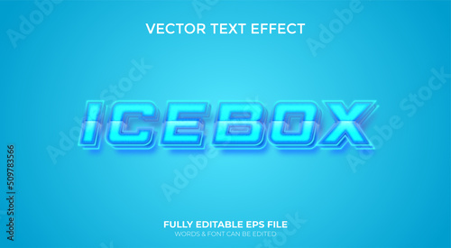 Editable 3d Vector Cold Ice Text Effect Editable EPS