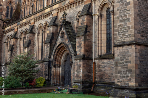 Ancient architecture of the Cathedral in Edinburgh