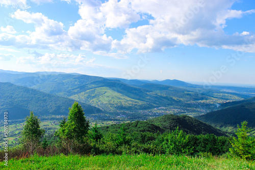 Fotografie, Obraz View from Mount Makovitsa in Western Ukraine