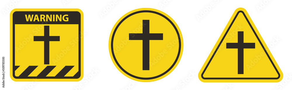 Fototapeta premium Christian Cross Icon Symbol Sign Isolate on White Background,Vector Illustration EPS.10