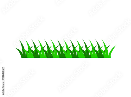 green lawn grass icon vector design template. Isolated on white background.