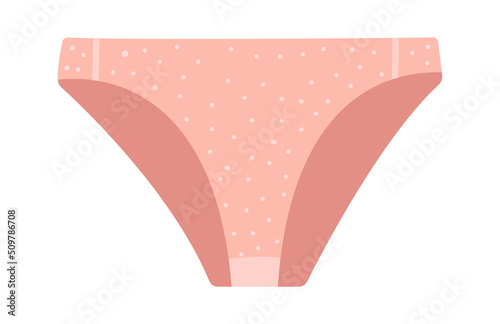 Dotted women underwear. Beauty and Fashion icon. Vector illustration