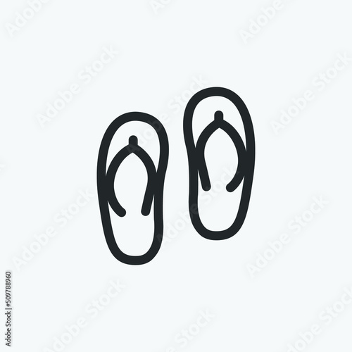 Sandal vector icon set. Isolated footwear icon vector design. Designed for web and app design interfaces.