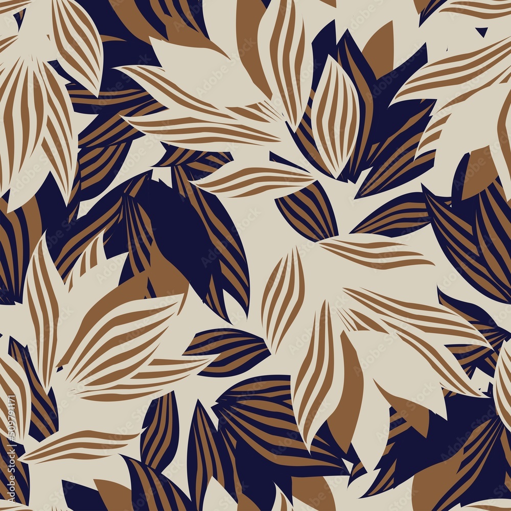 Floral Brush strokes Seamless Pattern Design Floral Brush strokes Seamless Pattern Design