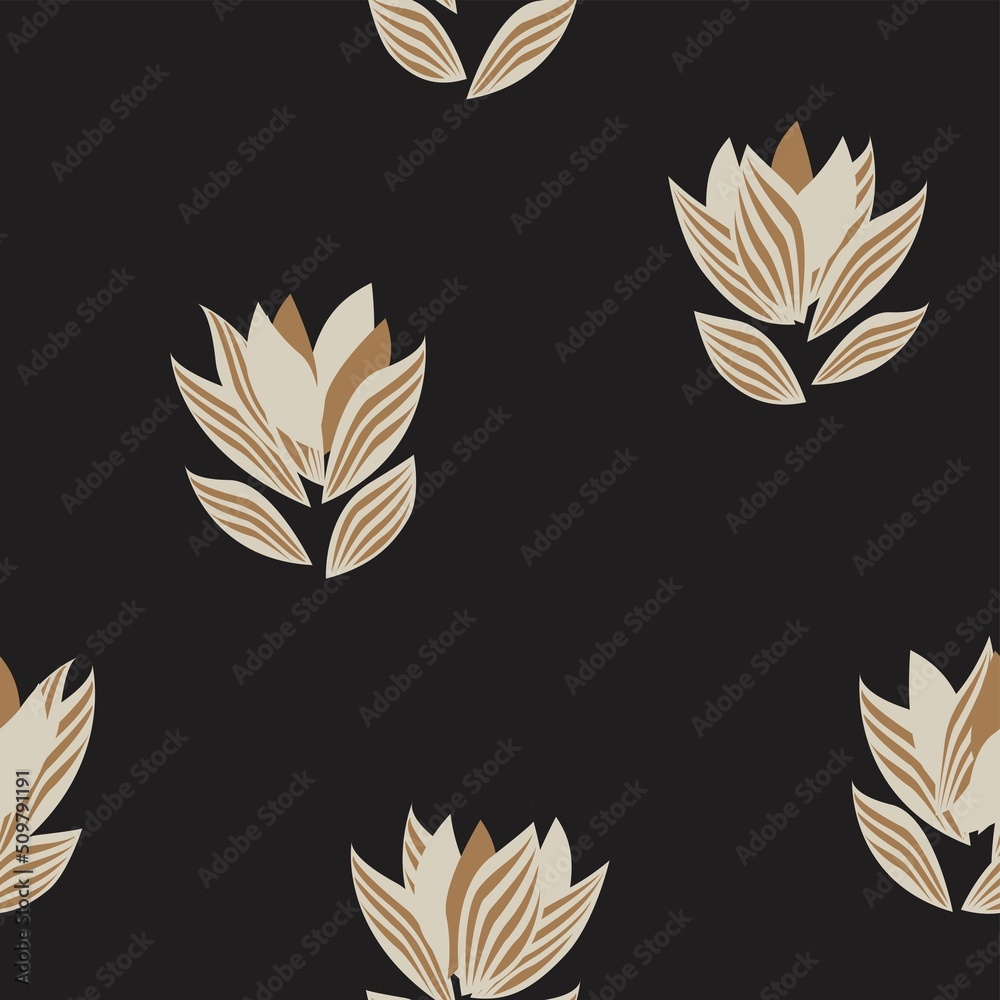 Floral Brush strokes Seamless Pattern Design Floral Brush strokes Seamless Pattern Design