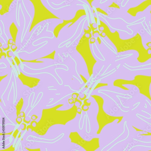 Floral Brush strokes Seamless Pattern Design
