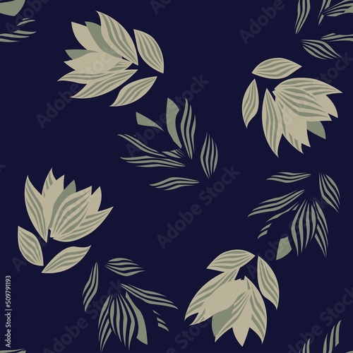 Floral Brush strokes Seamless Pattern Design